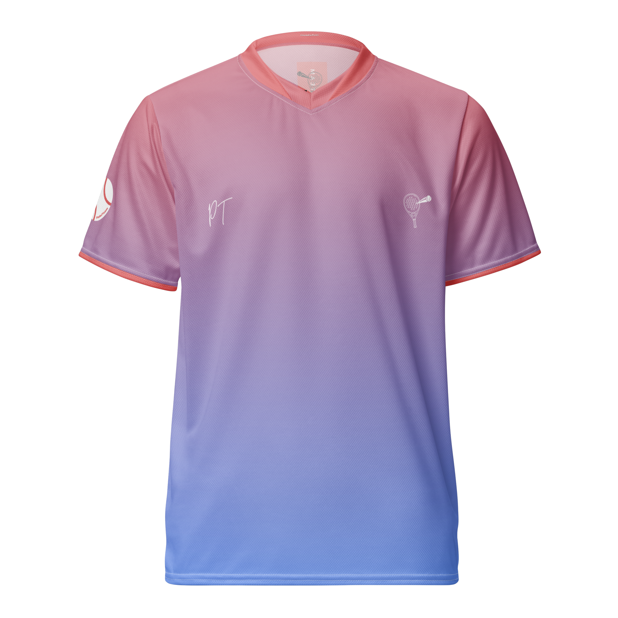 Camiseta Pádel Coral Azul Rosa